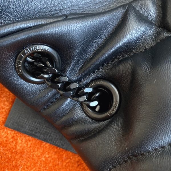 Sac Saint Laurent Puffer Small à Chaîne Noir Intégral en Cuir d’Agneau Matelassé – Image 7