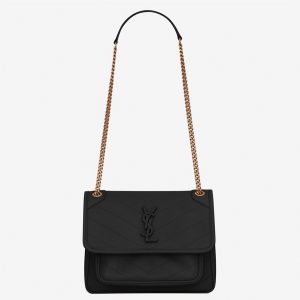 Contrefaçon Sac Saint Laurent Niki Baby à Chaîne en Noir