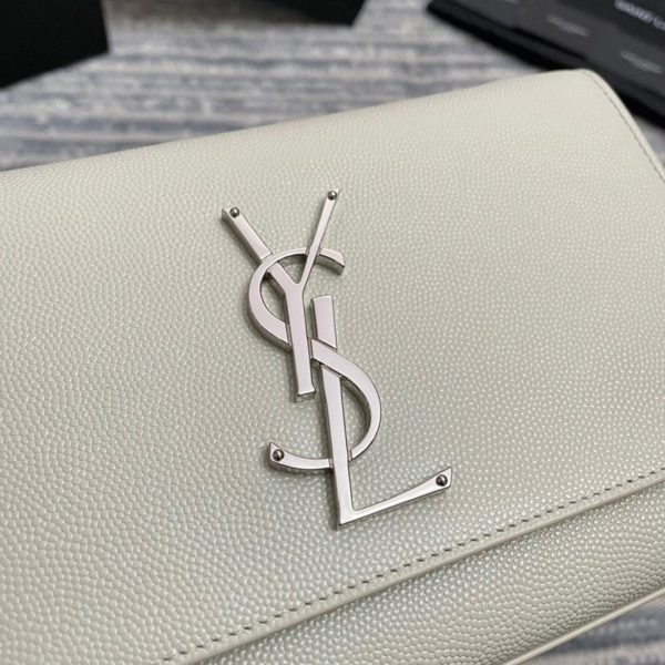 Réplique Sac Saint Laurent Kate Small à Chaîne en Ivoire – Image 4