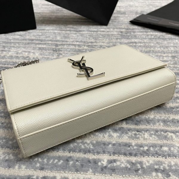 Réplique Sac Saint Laurent Kate Small à Chaîne en Ivoire – Image 3