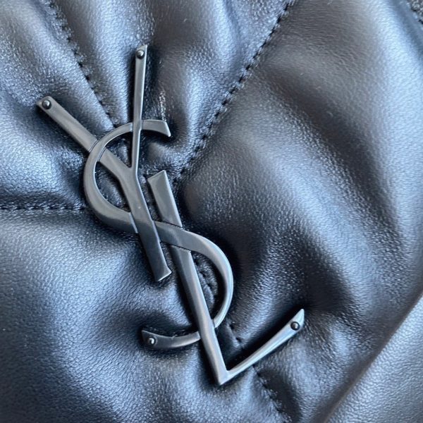 Sac Saint Laurent Puffer Small à Chaîne Noir Intégral en Cuir d’Agneau Matelassé – Image 3