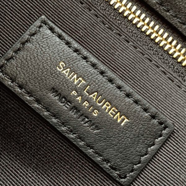 Sac Saint Laurent Puffer Small à Chaîne en Cuir d’Agneau Noir – Image 6