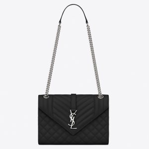 Contrefaçon Sac Saint Laurent Envelope Medium en Noir