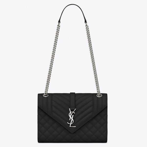 Contrefaçon Sac Saint Laurent Envelope Medium en Noir