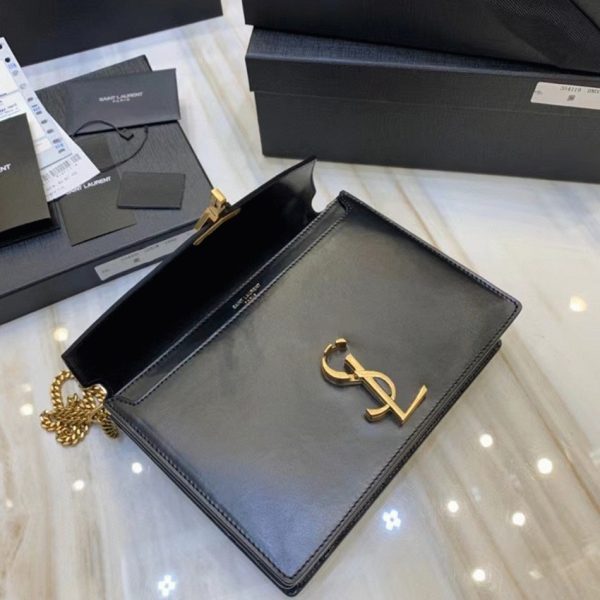 Contrefaçon Sac Saint Laurent Cassandra Medium à Chaîne en Noir – Image 9