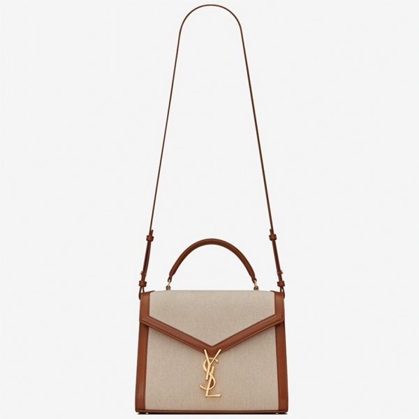 Réplique Sac Saint Laurent Cassandra Medium en Toile Beige