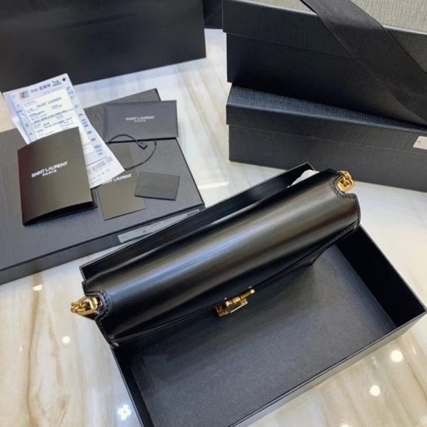 Contrefaçon Sac Saint Laurent Cassandra Medium à Chaîne en Noir – Image 3