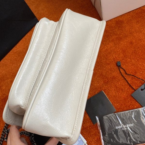 Imitation Sac Saint Laurent Niki Baby à Chaîne en Blanc – Image 4
