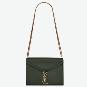 Fausse Sacoche Saint Laurent Cassandra Medium à Chaîne en Vert