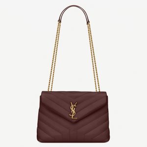 Contrefaçon Sac Saint Laurent LouLou Small à Chaîne en Bourgogne