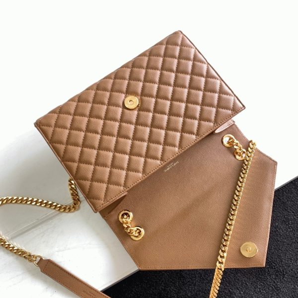 Réplique Sac Saint Laurent Envelope Medium en Marron – Image 6