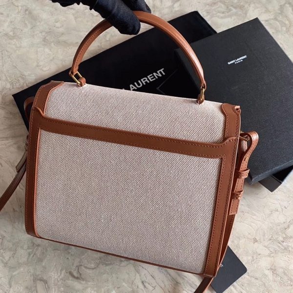 Réplique Sac Saint Laurent Cassandra Medium en Toile Beige – Image 3