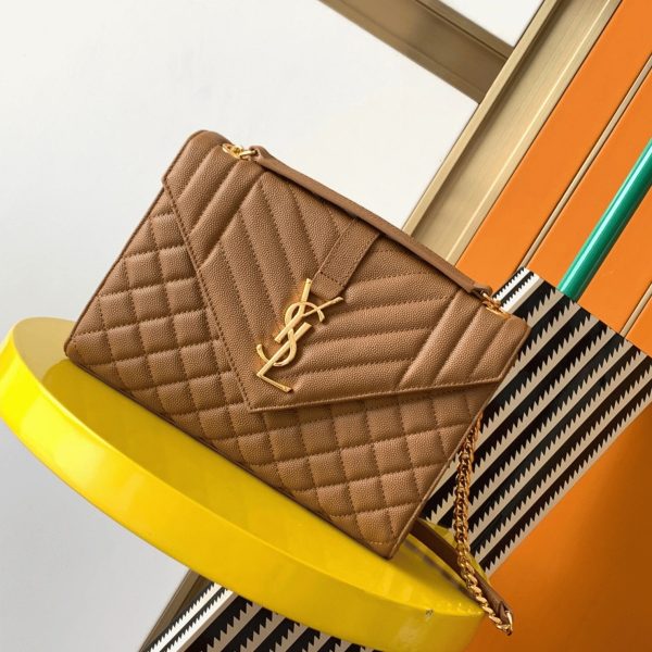 Réplique Sac Saint Laurent Envelope Medium en Marron – Image 5