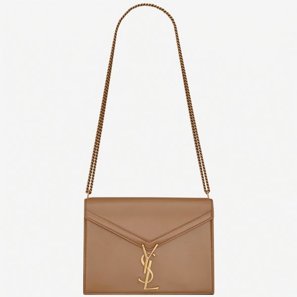 Réplique Sac Saint Laurent Cassandra Medium à Chaîne en Beige