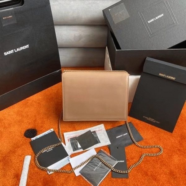 Réplique Sac Saint Laurent Cassandra Medium à Chaîne en Beige – Image 5
