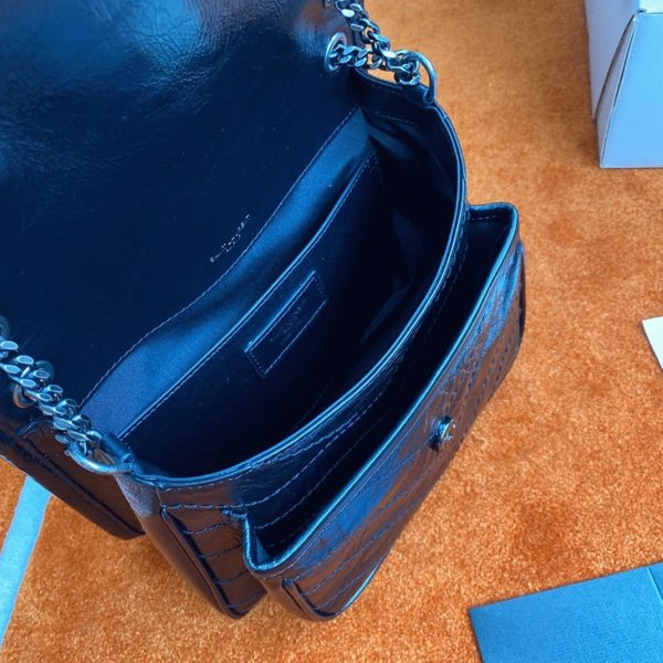 Réplique Sac Saint Laurent Niki Baby à Chaîne en Noir – Image 7