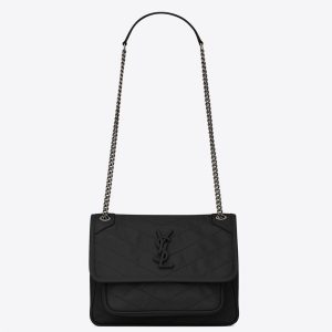 Réplique Sac Saint Laurent Niki Baby à Chaîne en Noir