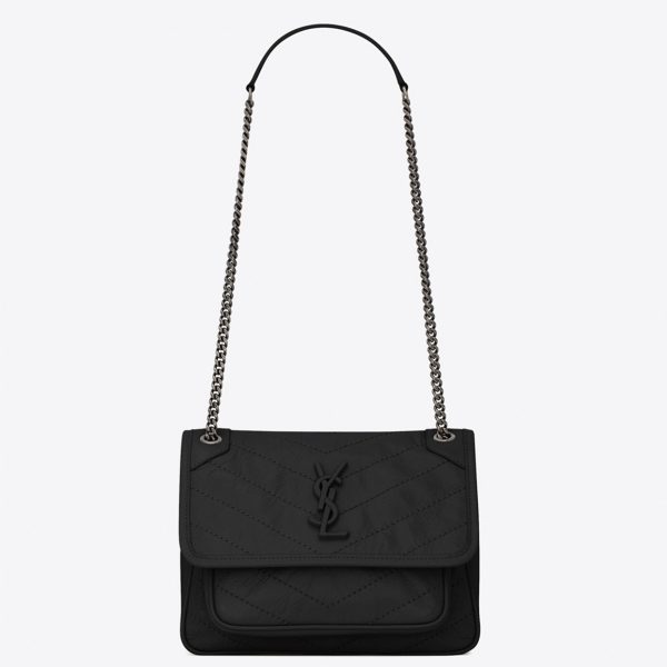 Réplique Sac Saint Laurent Niki Baby à Chaîne en Noir