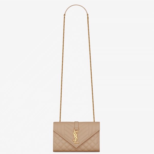 Réplique Sac Saint Laurent Envelope Small en Beige