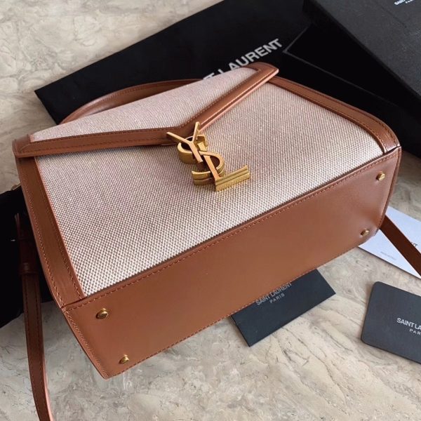 Réplique Sac Saint Laurent Cassandra Medium en Toile Beige – Image 2