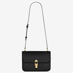 Fausse Sacoche Saint Laurent Le Carré à Bandoulière en Noir