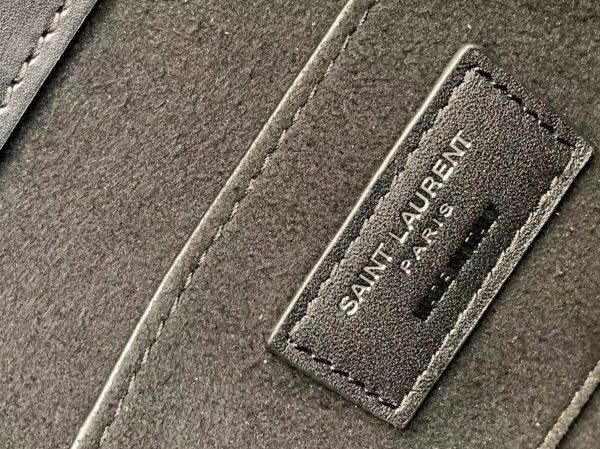 Sac Saint Laurent Sunset Medium à Chaîne en Cuir de Veau Noir – Image 2