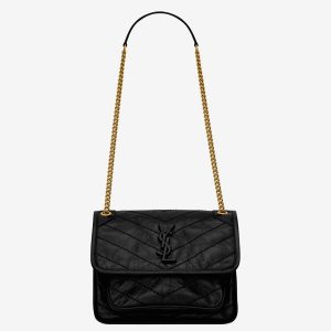 Contrefaçon Sac Saint Laurent Niki Baby à Chaîne en Noir