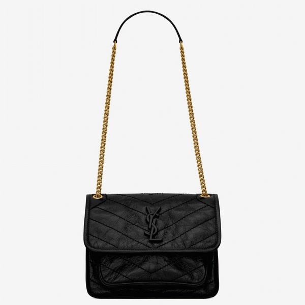 Contrefaçon Sac Saint Laurent Niki Baby à Chaîne en Noir