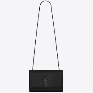 Fausse Sacoche Saint Laurent Kate Small à Chaîne en Noir Intégral