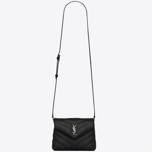 Contrefaçon Sac Saint Laurent LouLou Toy avec Bandoulière en Noir