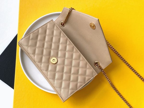 Réplique Sac Saint Laurent Envelope Small en Beige – Image 10