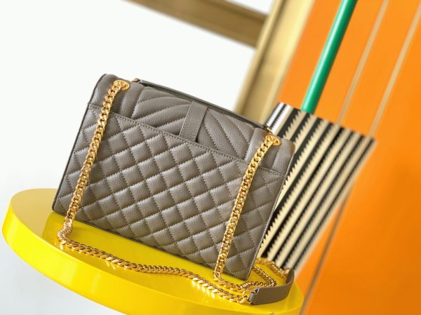 Réplique Sac Saint Laurent Envelope Medium en Gris – Image 8