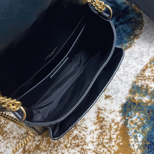 Contrefaçon Sac Saint Laurent Niki Baby à Chaîne en Noir – Image 5