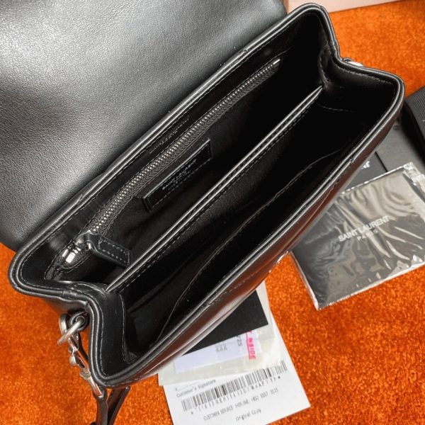 Contrefaçon Sac Saint Laurent LouLou Toy avec Bandoulière en Noir – Image 8