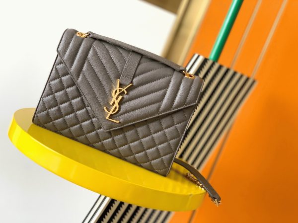 Réplique Sac Saint Laurent Envelope Medium en Gris – Image 5