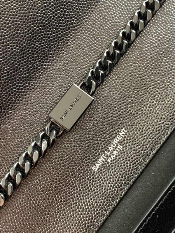 Fausse Sacoche Saint Laurent Kate Small à Chaîne en Noir Intégral – Image 10