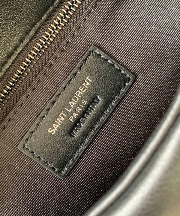 Sac Saint Laurent Puffer Toy Noir Intégral en Cuir d’Agneau Matelassé – Image 3