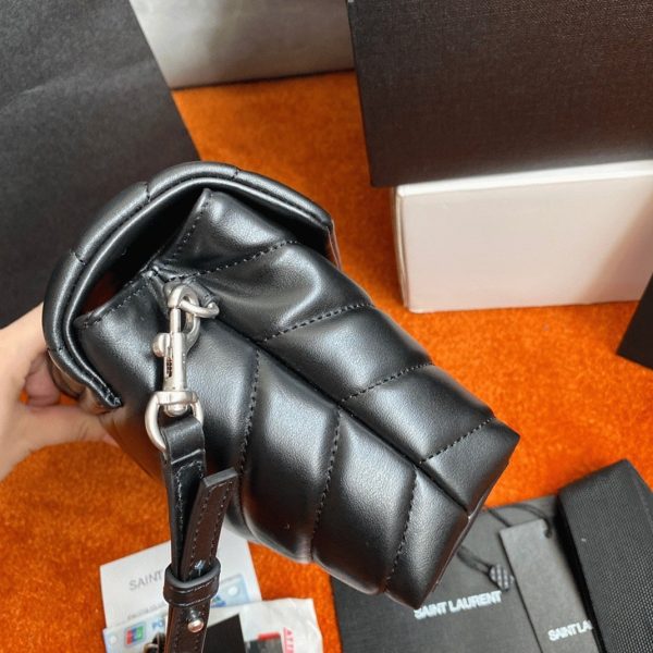 Contrefaçon Sac Saint Laurent LouLou Toy avec Bandoulière en Noir – Image 2