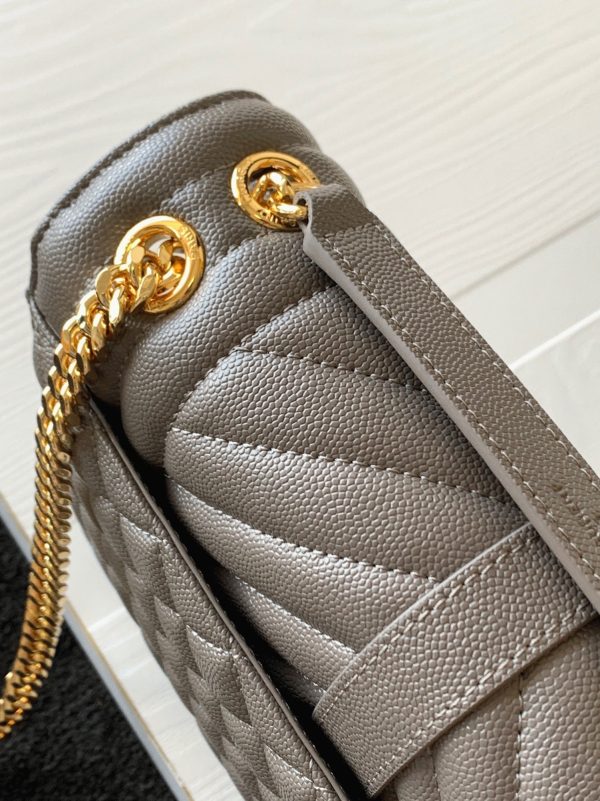 Réplique Sac Saint Laurent Envelope Medium en Gris – Image 2