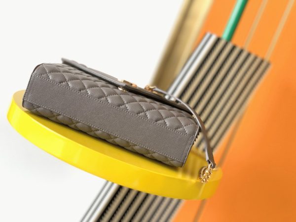 Réplique Sac Saint Laurent Envelope Medium en Gris – Image 10