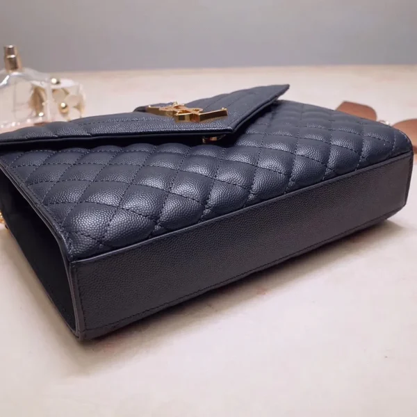 Fausse Sacoche Saint Laurent Envelope Medium en Marine – Image 8