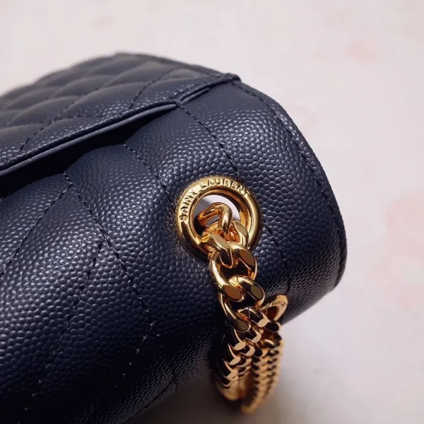Fausse Sacoche Saint Laurent Envelope Medium en Marine – Image 3