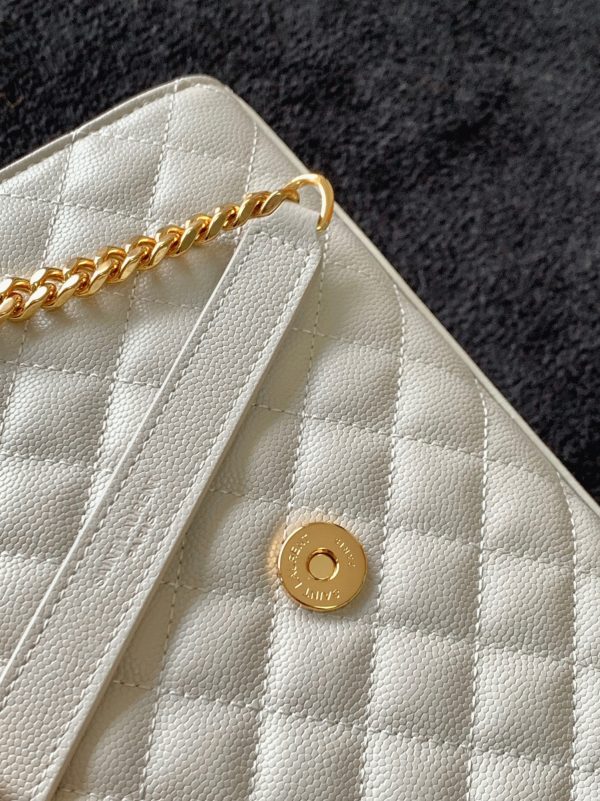 Contrefaçon Sac Saint Laurent Envelope Medium en Blanc – Image 6