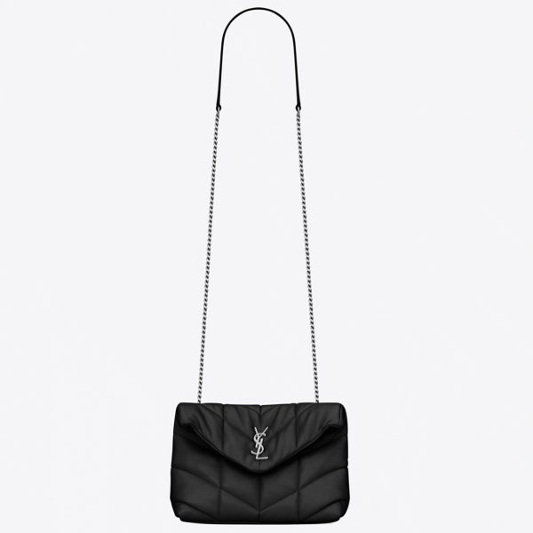 Sac Saint Laurent Puffer Toy en Cuir d’Agneau Matelassé Noir