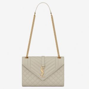 Contrefaçon Sac Saint Laurent Envelope Medium en Blanc