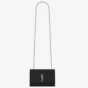 Contrefaçon Sac Saint Laurent Kate Small à Chaîne en Noir