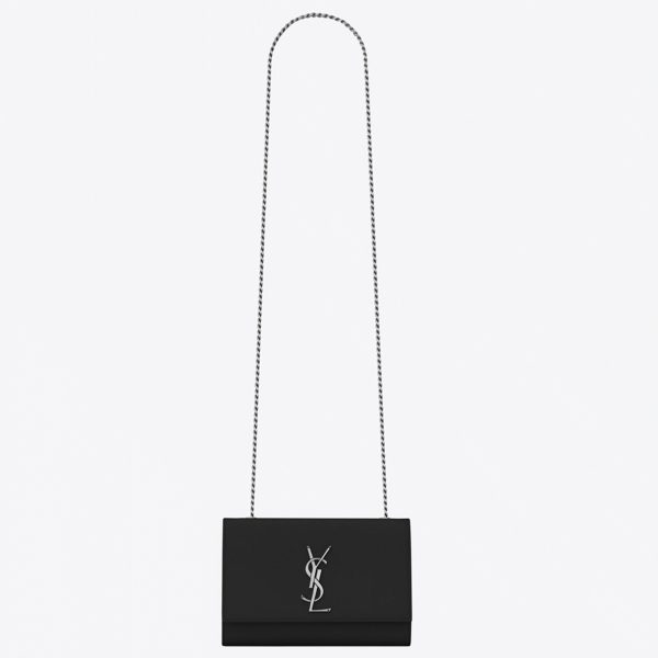 Contrefaçon Sac Saint Laurent Kate Small à Chaîne en Noir