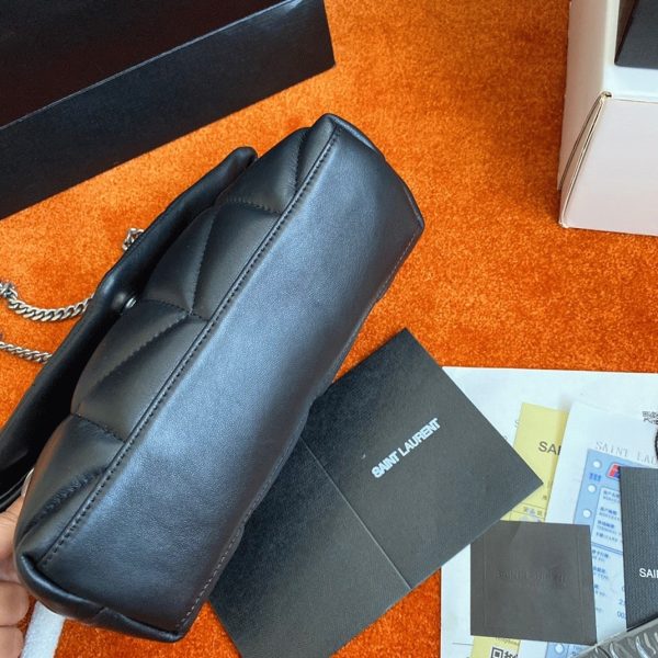 Sac Saint Laurent Puffer Toy en Cuir d’Agneau Matelassé Noir – Image 3