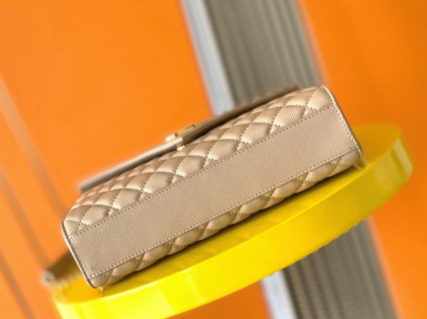 Fausse Sacoche Saint Laurent Envelope Medium en Beige – Image 5