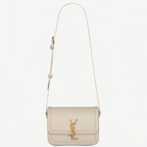 Sac Saint Laurent Solferino Small en Cuir de Veau Blanc